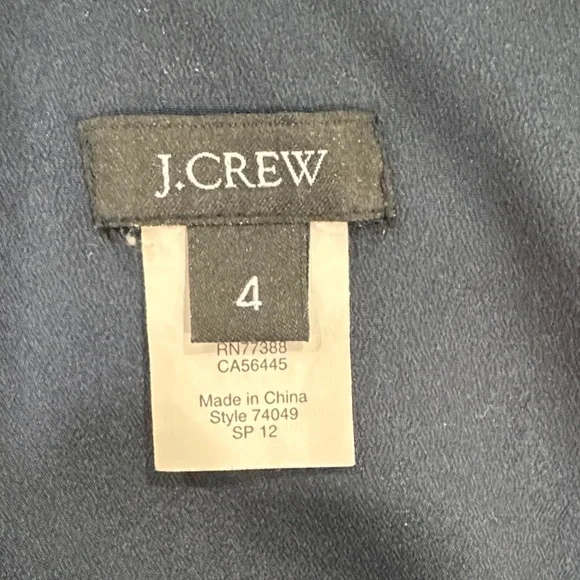 J. Crew Navy and White Polka Dot Midi Dress - Picture 2 of 6